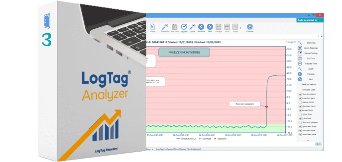 Giao diện Phần mềm phân tích LogTag