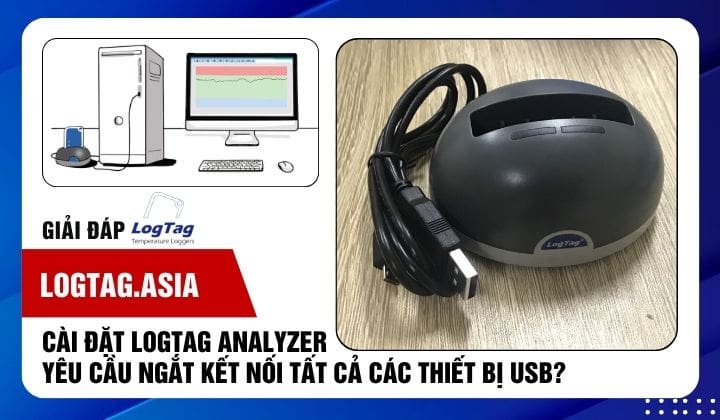 Phải làm gì khi trình cài đặt LogTag Analyzer ngắt kết nối USB? 9 cài đặt LogTag Analyzer yêu cầu ngắt kết nối tất cả các thiết bị USB